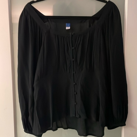 NWT Old Navy Size L Peasant Button-Front Top - Picture 1 of 5